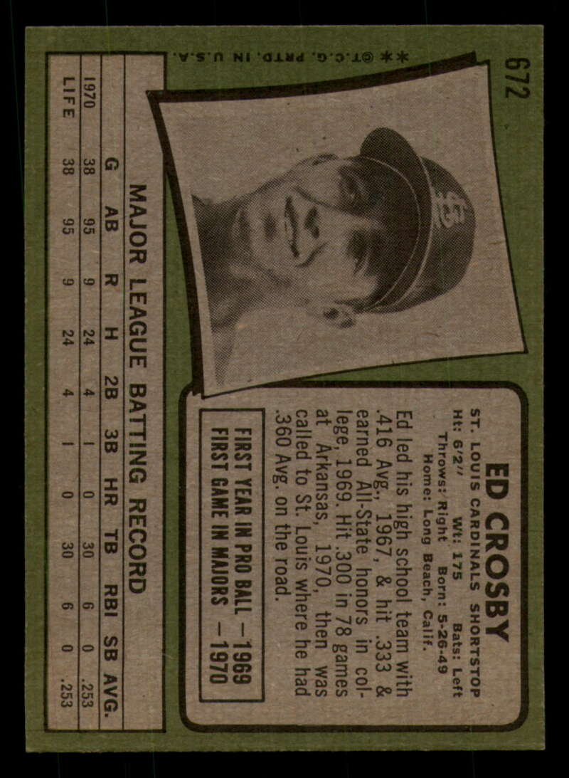 1971 Topps Baseball #621 - #700 - Completa tu conjunto - Elige tu tarjeta - Imagen 229 de 419