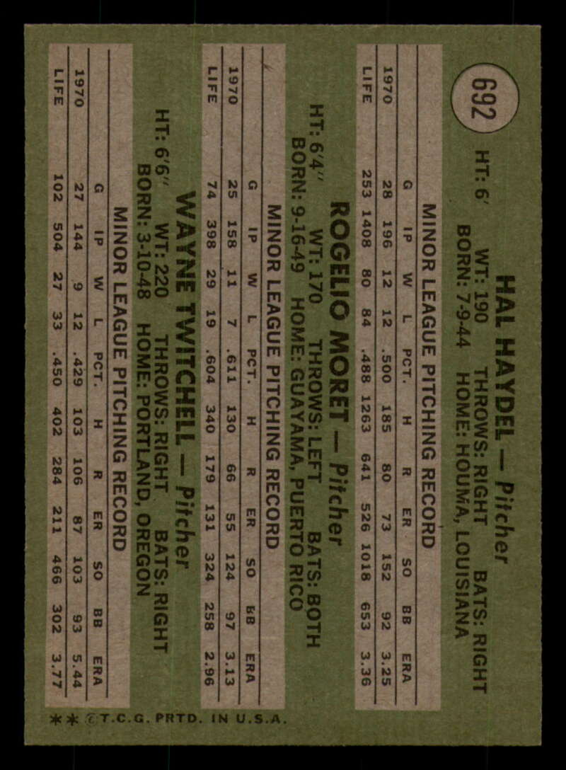 1971 Topps Baseball #621 - #700 - Completa tu conjunto - Elige tu tarjeta - Imagen 369 de 419