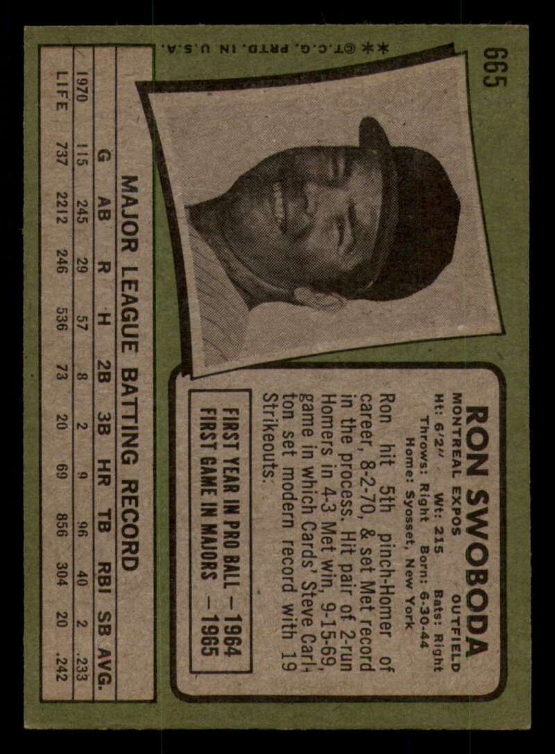 1971 Topps Baseball #621 - #700 - Completa tu conjunto - Elige tu tarjeta - Imagen 183 de 419