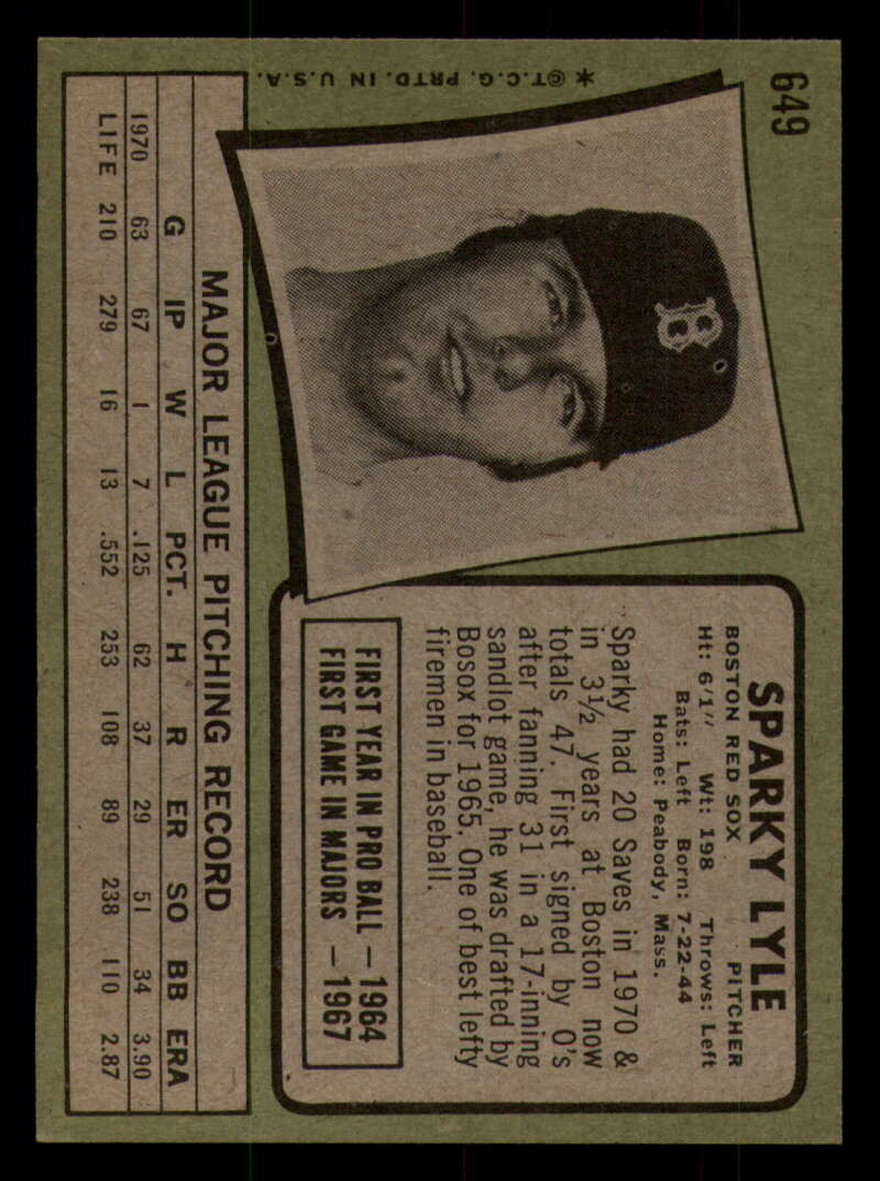 1971 Topps Baseball #621 - #700 - Completa tu conjunto - Elige tu tarjeta - Imagen 113 de 419