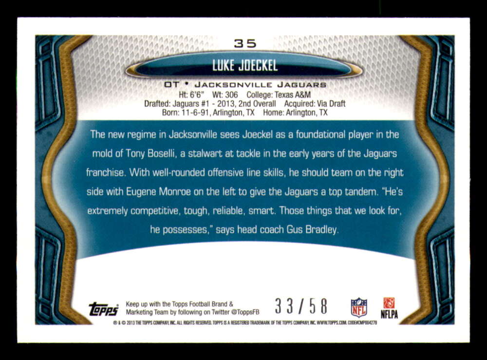 2013 Topps Mini Gold Football #ed/58 - Set Break - Front and Back Scans # 1-220 - Picture 86 of 486