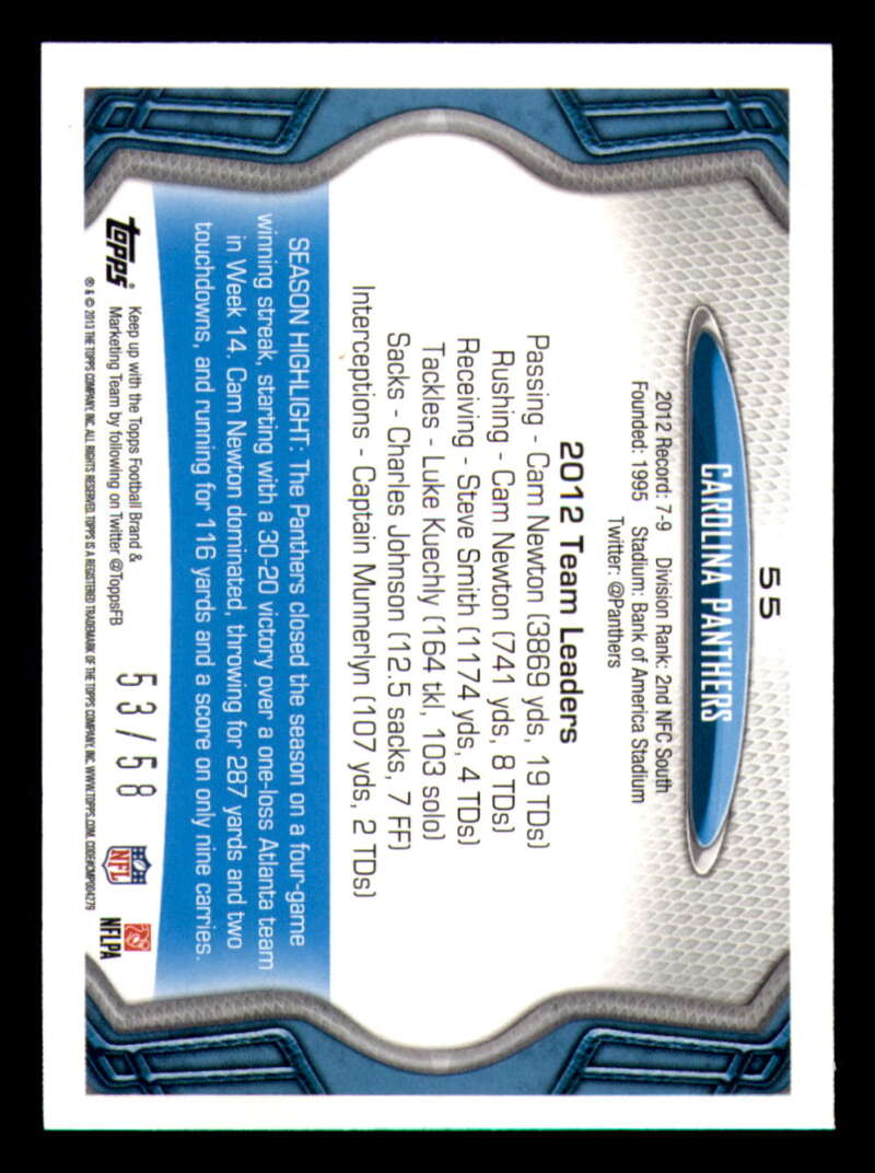 2013 Topps Mini Gold Football #ed/58 - Set Break - Front and Back Scans # 1-220 - Picture 134 of 486