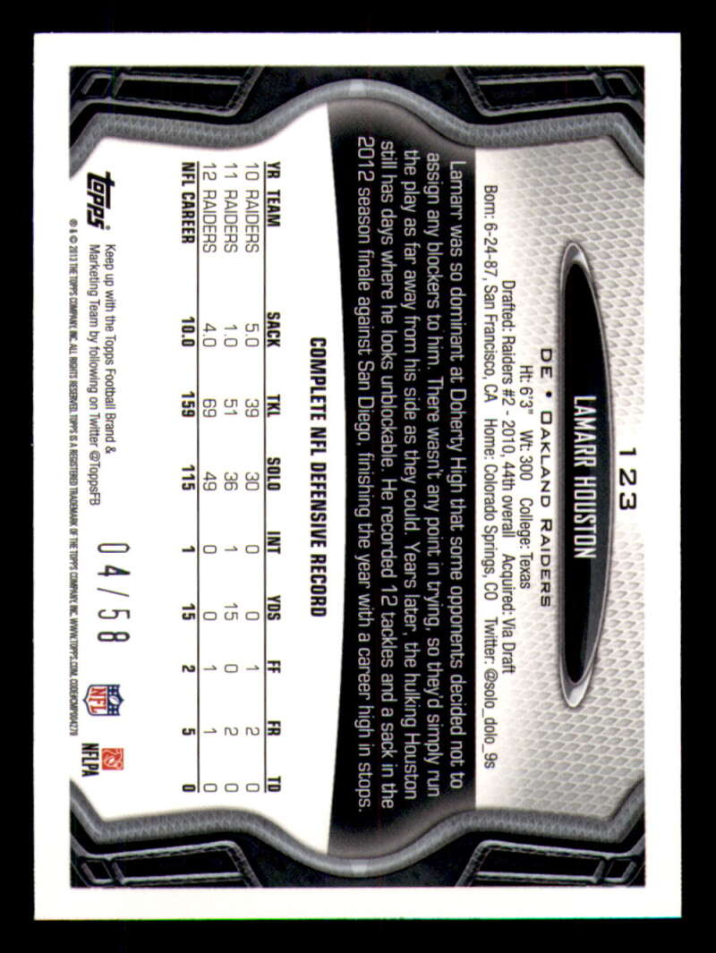 2013 Topps Mini Gold Football #ed/58 - Set Break - Front and Back Scans # 1-220 - Picture 281 of 486