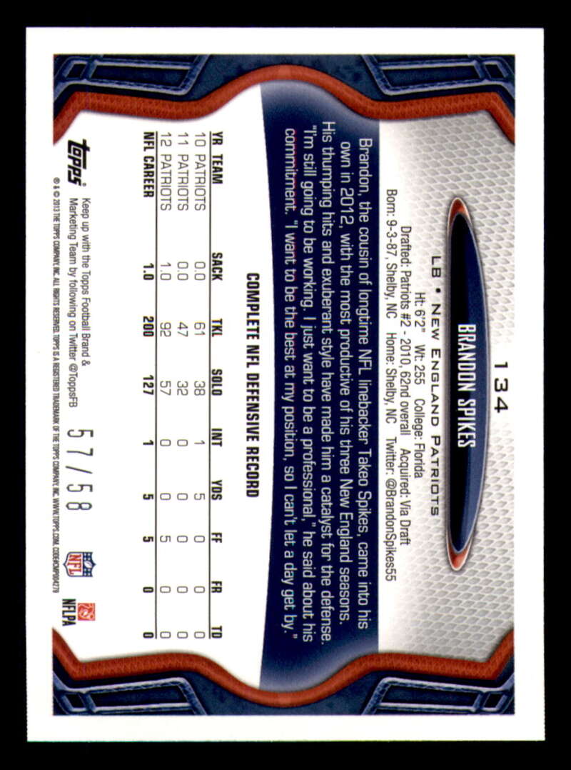2013 Topps Mini Gold Football #ed/58 - Set Break - Front and Back Scans # 1-220 - Picture 302 of 486