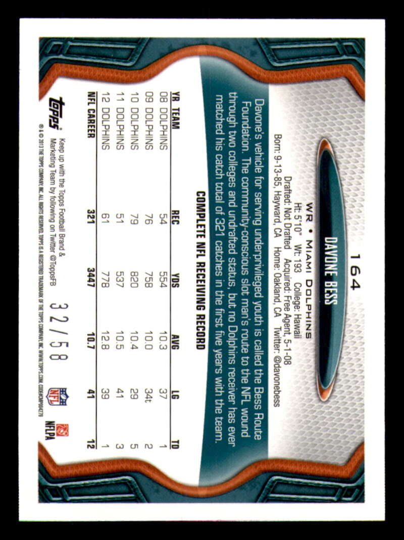 2013 Topps Mini Gold Football #ed/58 - Set Break - Front and Back Scans # 1-220 - Picture 368 of 486