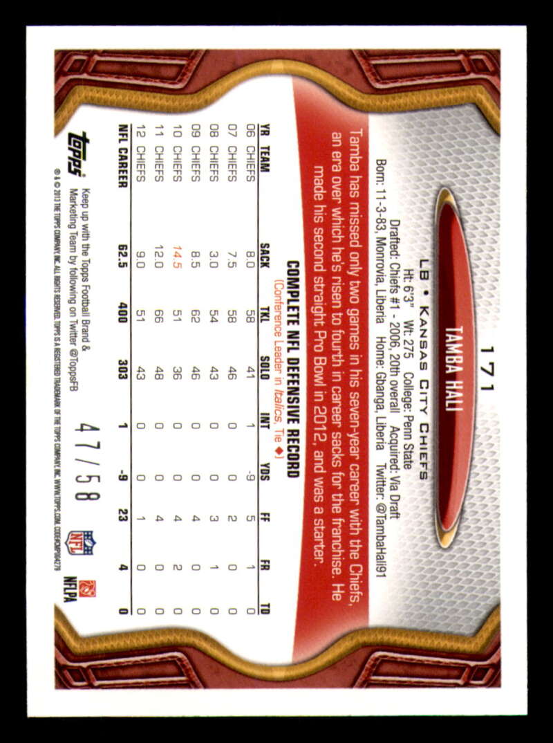 2013 Topps Mini Gold Football #ed/58 - Set Break - Front and Back Scans # 1-220 - Picture 380 of 486