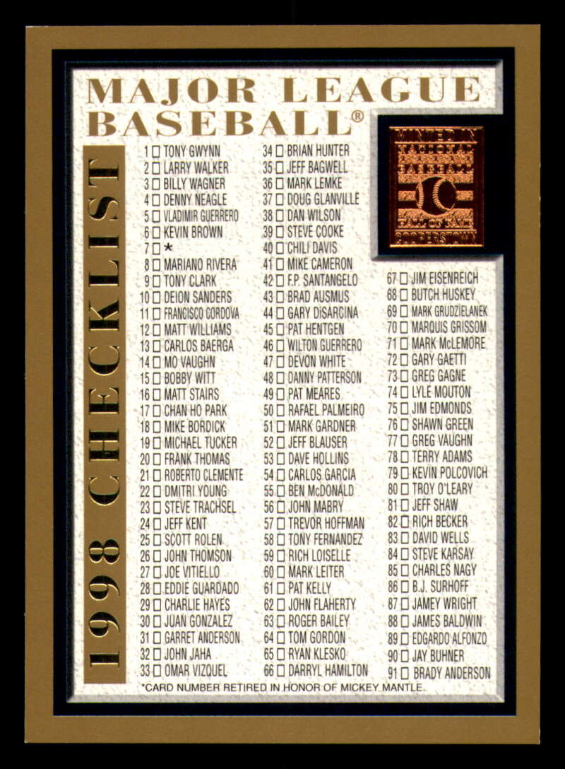 1998 Topps acuñado en paralelo de béisbol Cooperstown * * Set Break * 253-503 - Imagen 37 de 436
