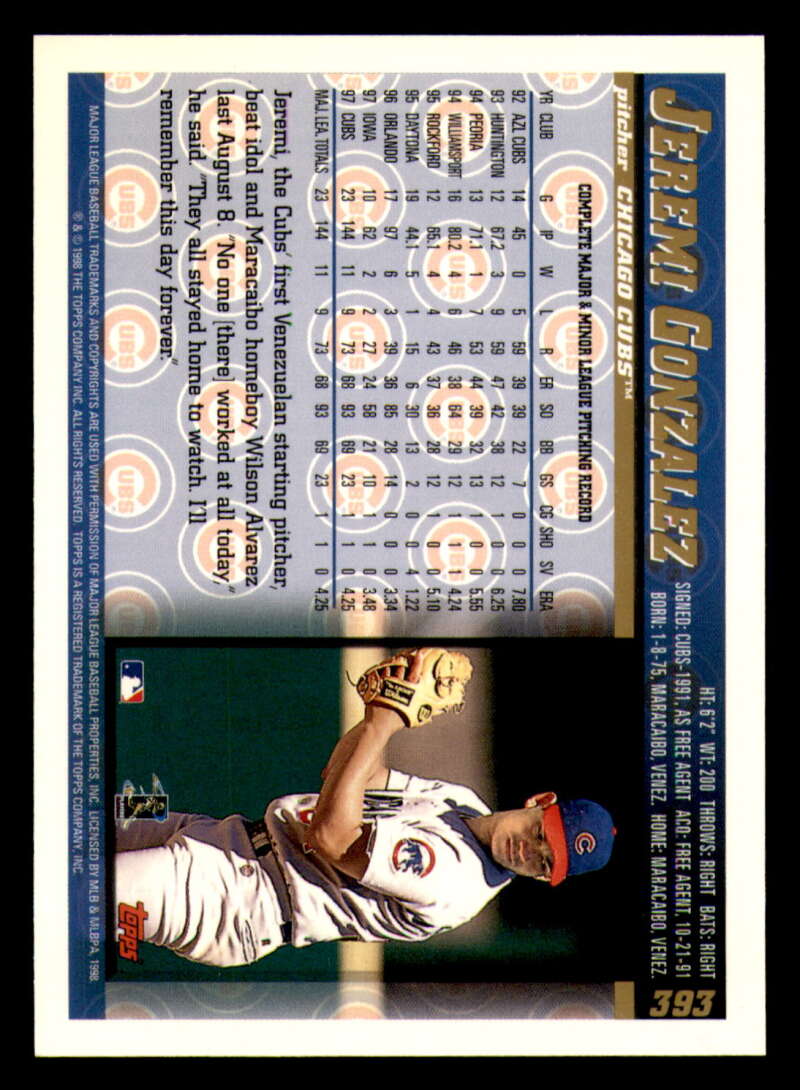 1998 Topps acuñado en paralelo de béisbol Cooperstown * * Set Break * 253-503 - Imagen 242 de 436