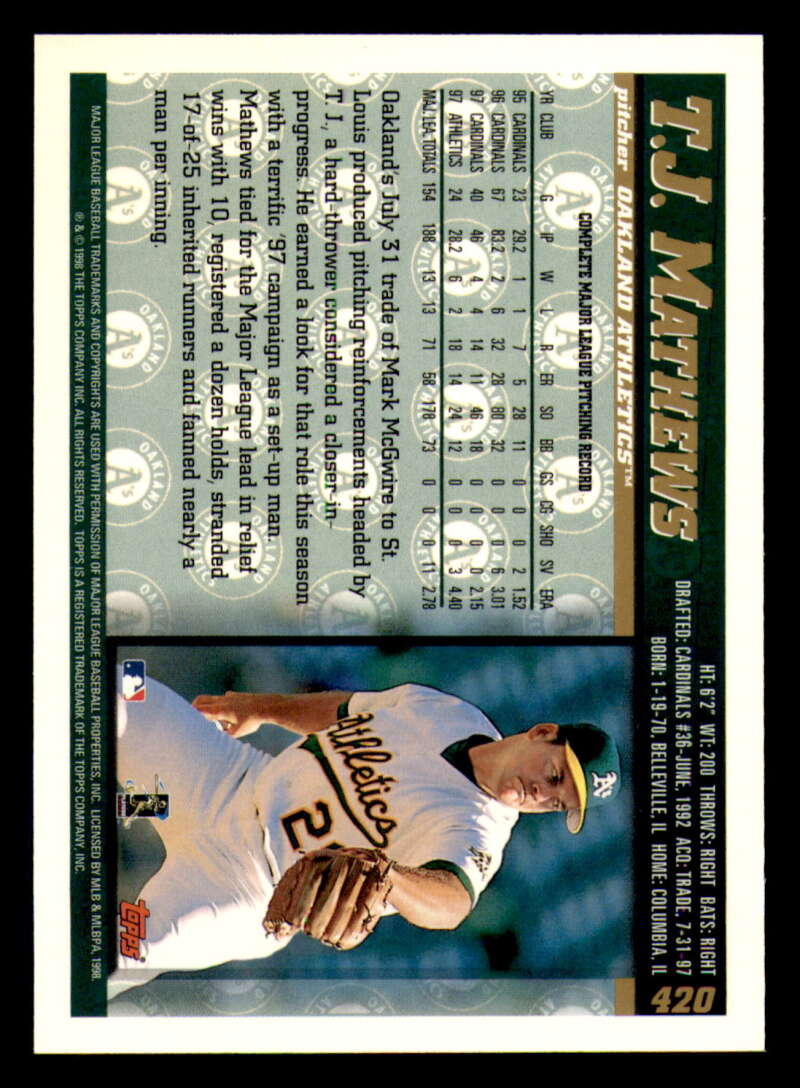 1998 Topps acuñado en paralelo de béisbol Cooperstown * * Set Break * 253-503 - Imagen 288 de 436