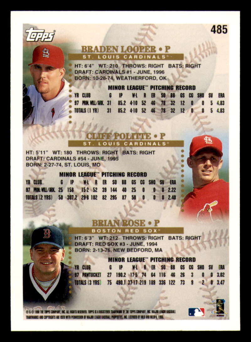 1998 Topps acuñado en paralelo de béisbol Cooperstown * * Set Break * 253-503 - Imagen 410 de 436