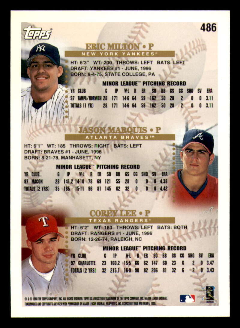 1998 Topps acuñado en paralelo de béisbol Cooperstown * * Set Break * 253-503 - Imagen 412 de 436