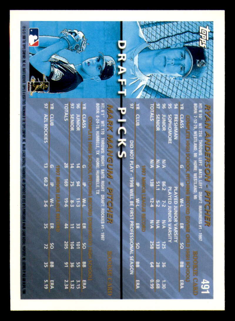 1998 Topps acuñado en paralelo de béisbol Cooperstown * * Set Break * 253-503 - Imagen 420 de 436