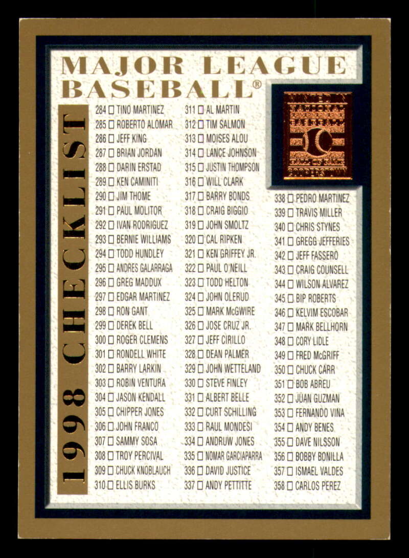 1998 Topps acuñado en paralelo de béisbol Cooperstown * * Set Break * 253-503 - Imagen 433 de 436