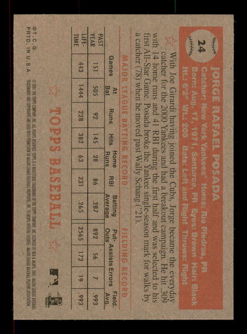 2001 Topps Heritage (Black/Red Back) SP/Short Print Variations #1-80 (You Pick) - Picture 204 of 316