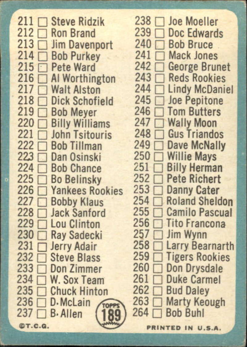 Pick Your Cards 1965 Topps MLB Baseball Set Break #1 Singles (#1-251) See Scans - Picture 341 of 459