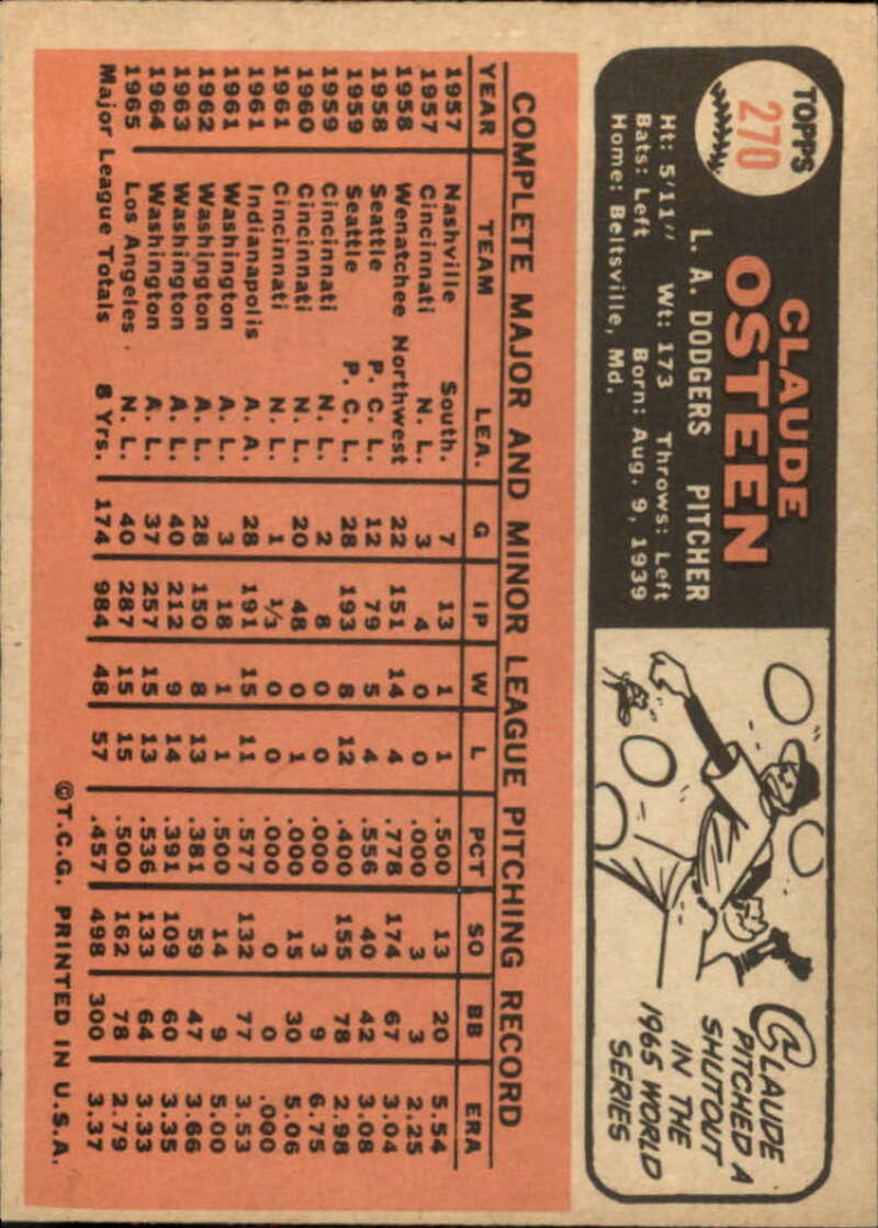 Pick Your Cards 1966 Topps Baseball Singles Set Break 1 (#266-516) - Picture 11 of 447