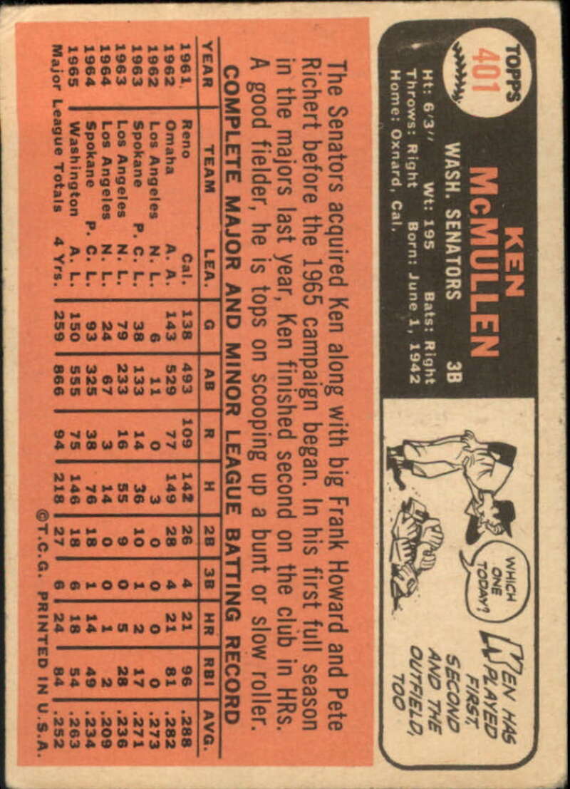 Pick Your Cards 1966 Topps Baseball Singles Set Break 1 (#266-516) - Picture 239 of 447