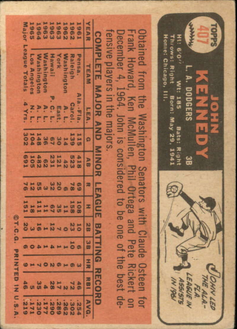 Pick Your Cards 1966 Topps Baseball Singles Set Break 1 (#266-516) - Picture 249 of 447