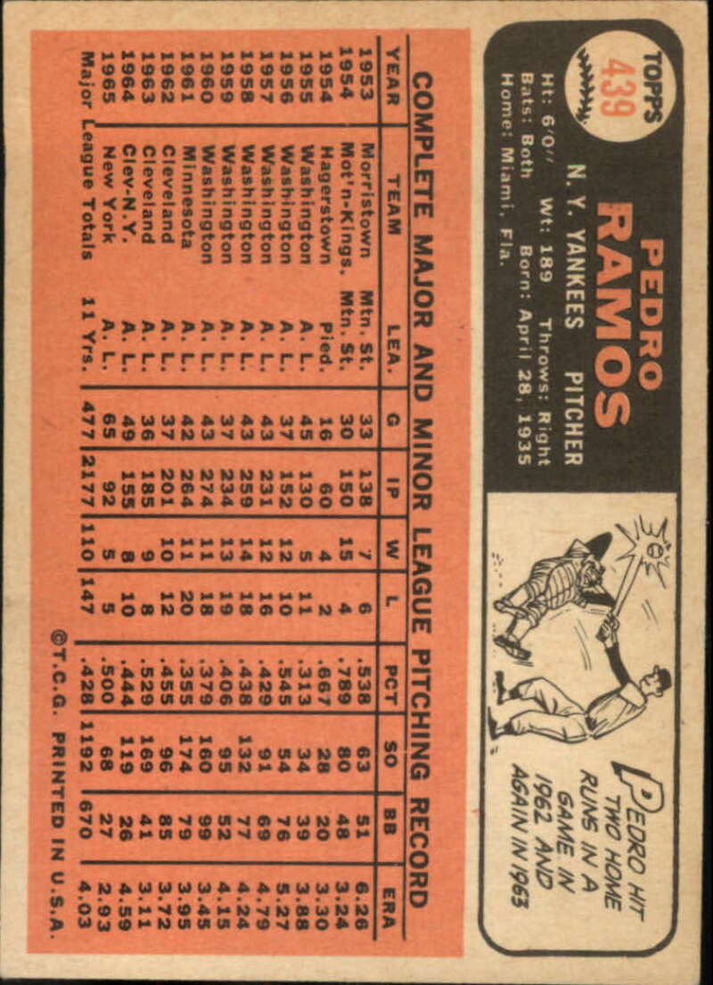 Pick Your Cards 1966 Topps Baseball Singles Set Break 1 (#266-516) - Picture 309 of 447