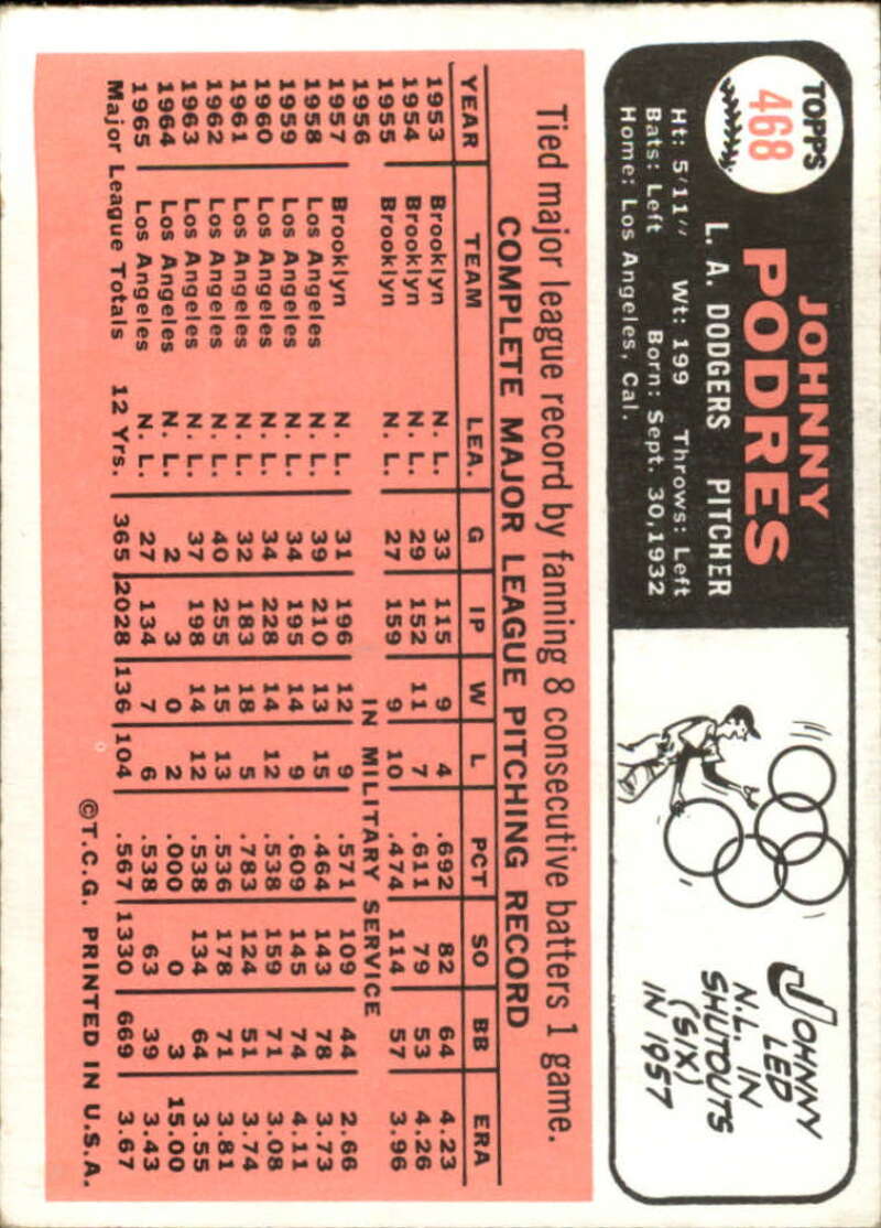 Pick Your Cards 1966 Topps Baseball Singles Set Break 1 (#266-516) - Picture 365 of 447