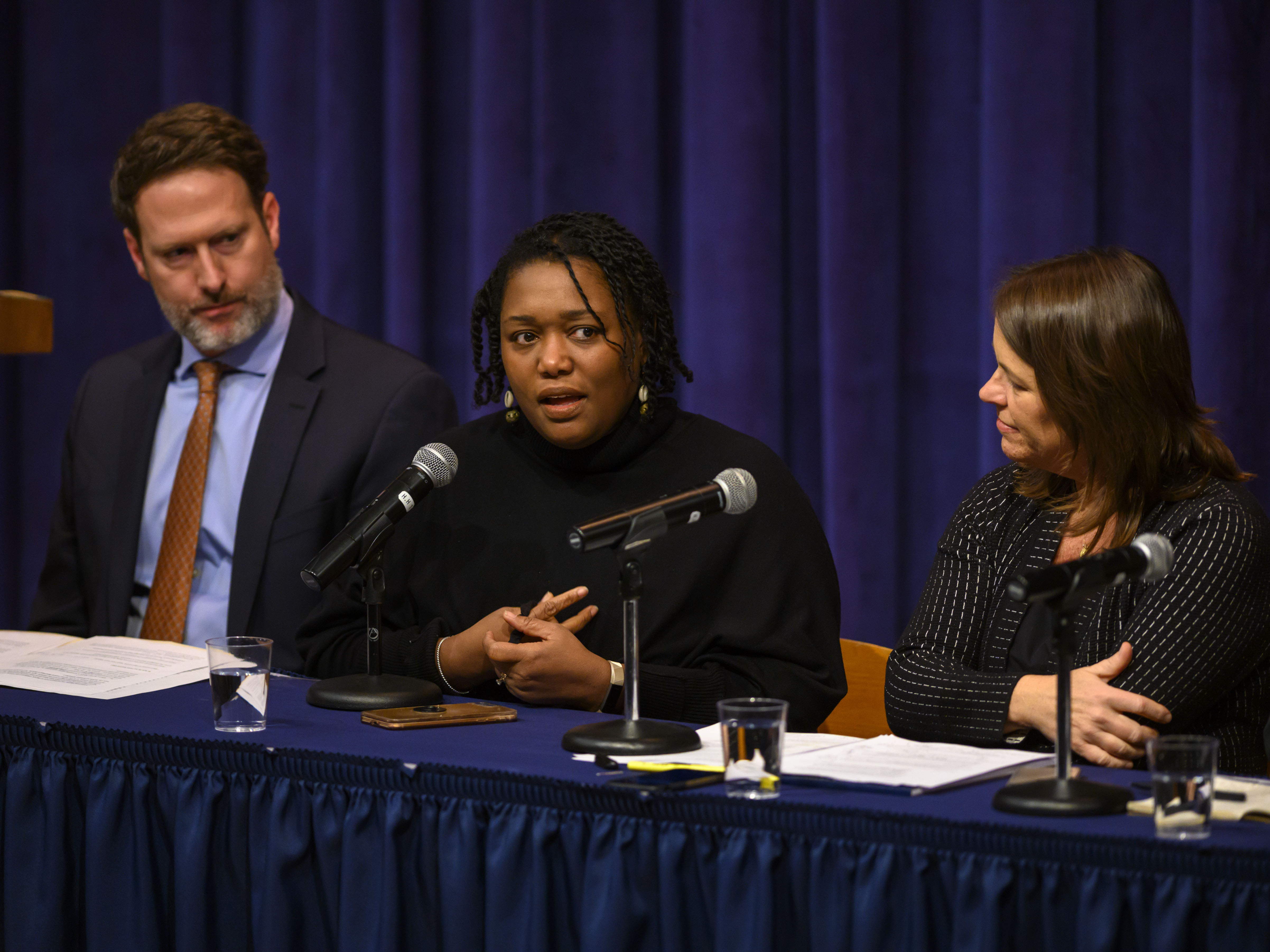 Panelists speak at Dialogue on Emerging Leaders on Polarization in a Broken Church and Nation.