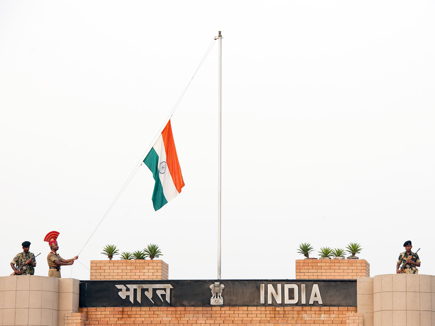 Flag raising of the Indian flag