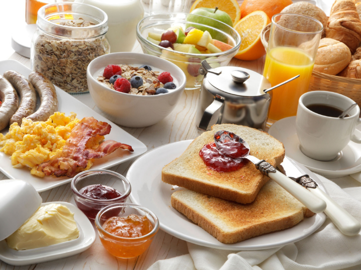 A selection of breakfast foods