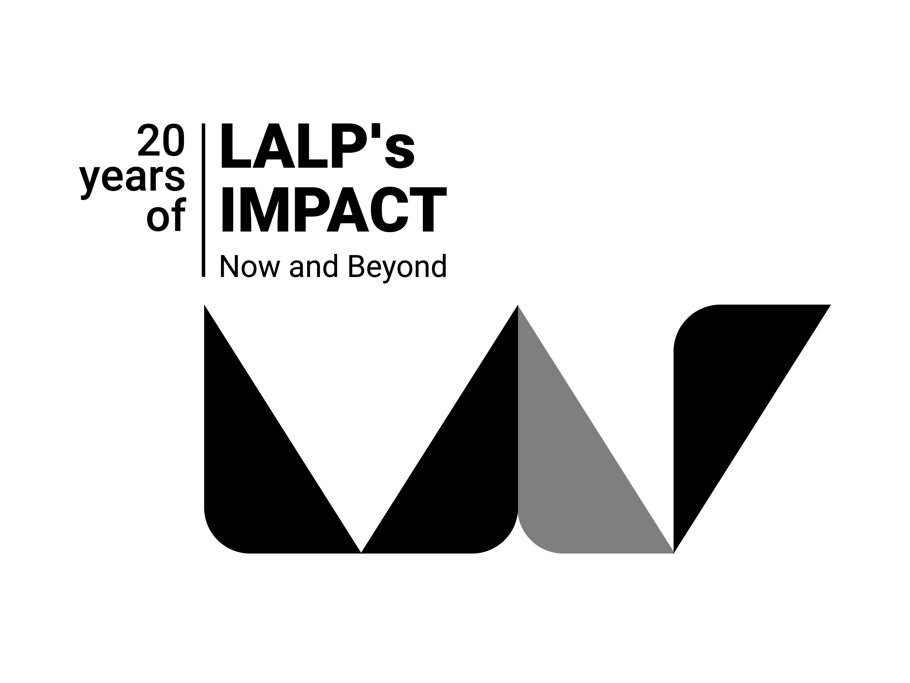 logo 20 Years of LALP's Impact: Now & Beyond, imagen creada por Estudio89 de GCL alumna Lula Capriel