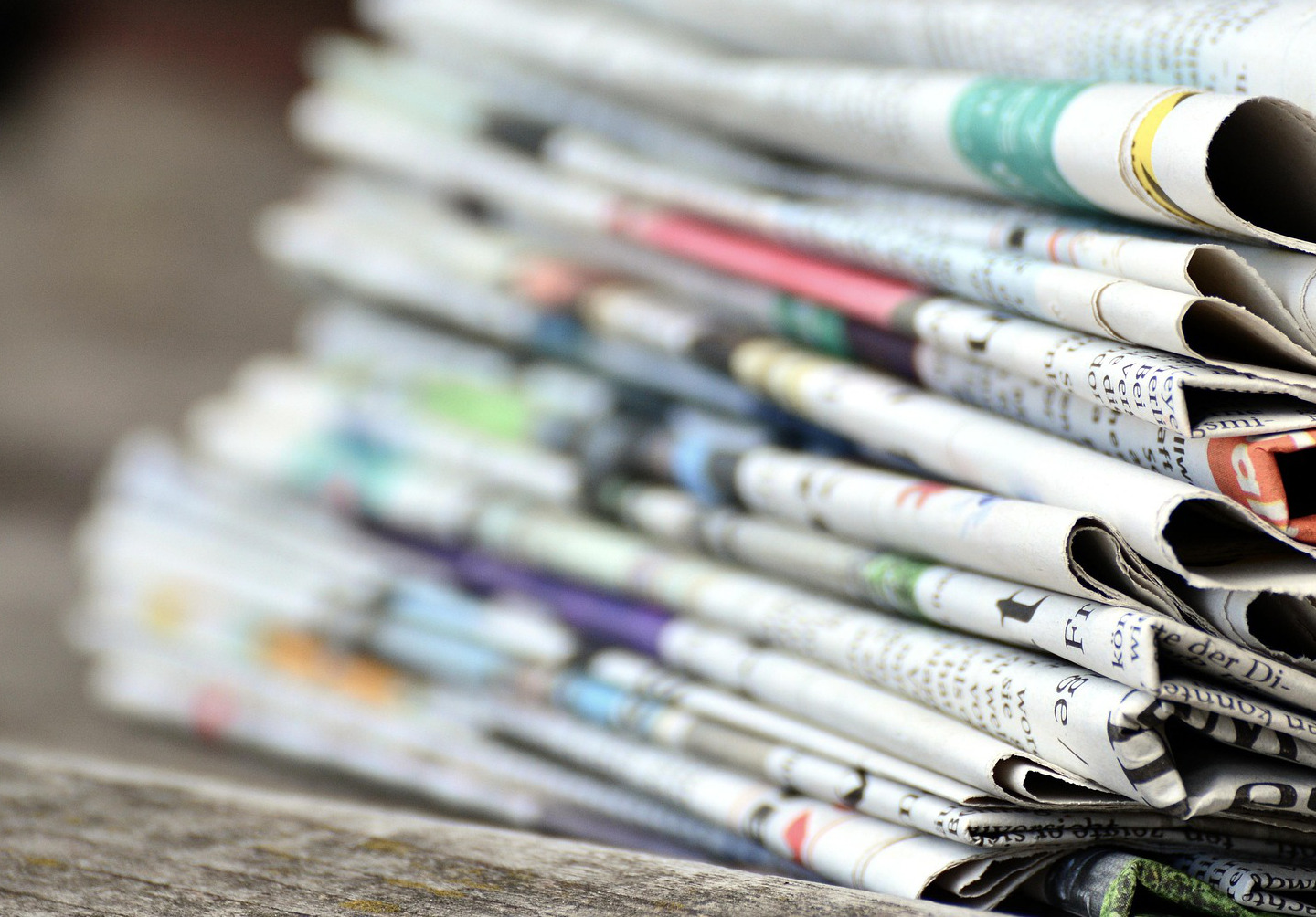 A stack of newspapers