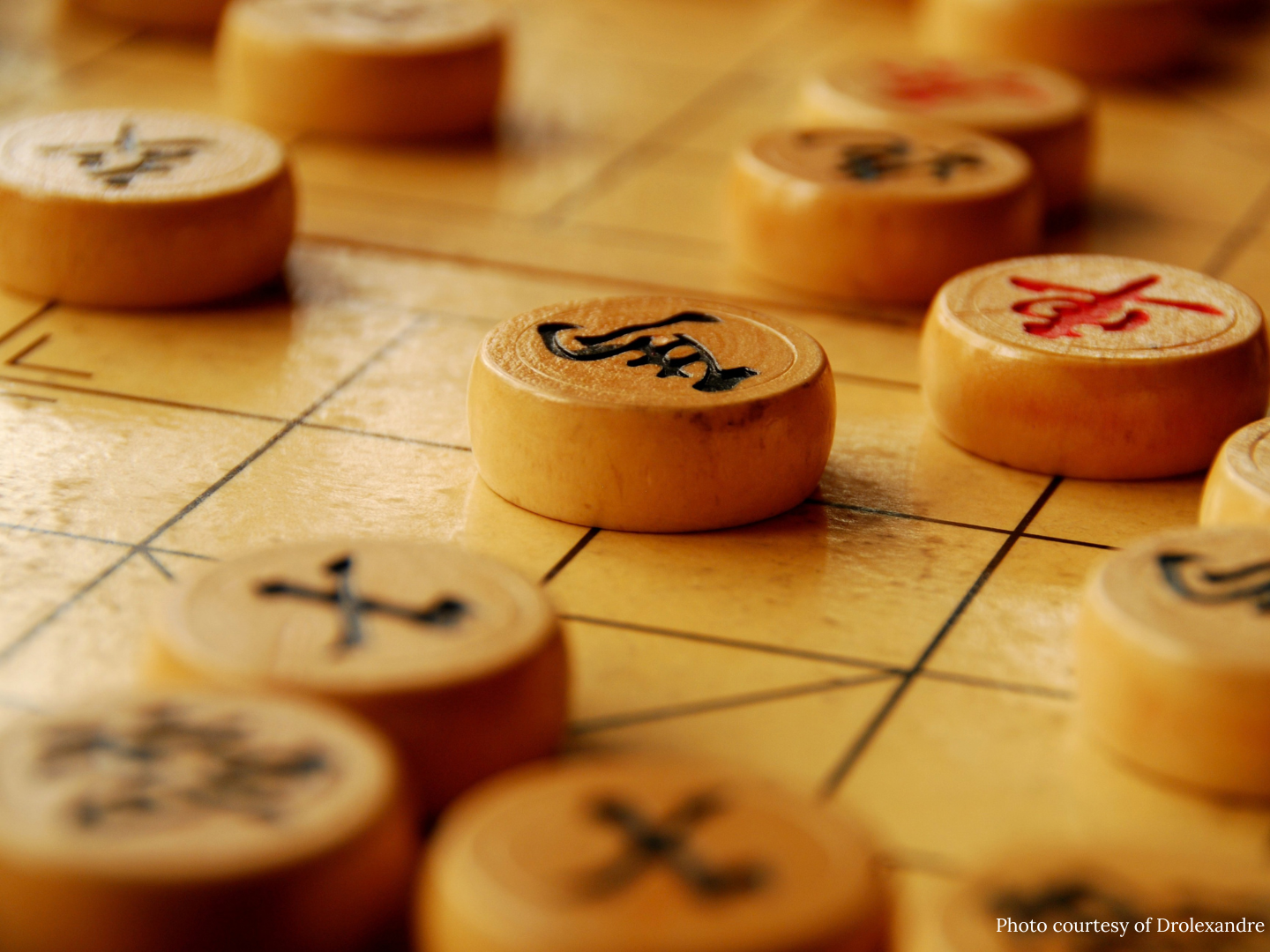 A close-up image of a game of Chinese checkers