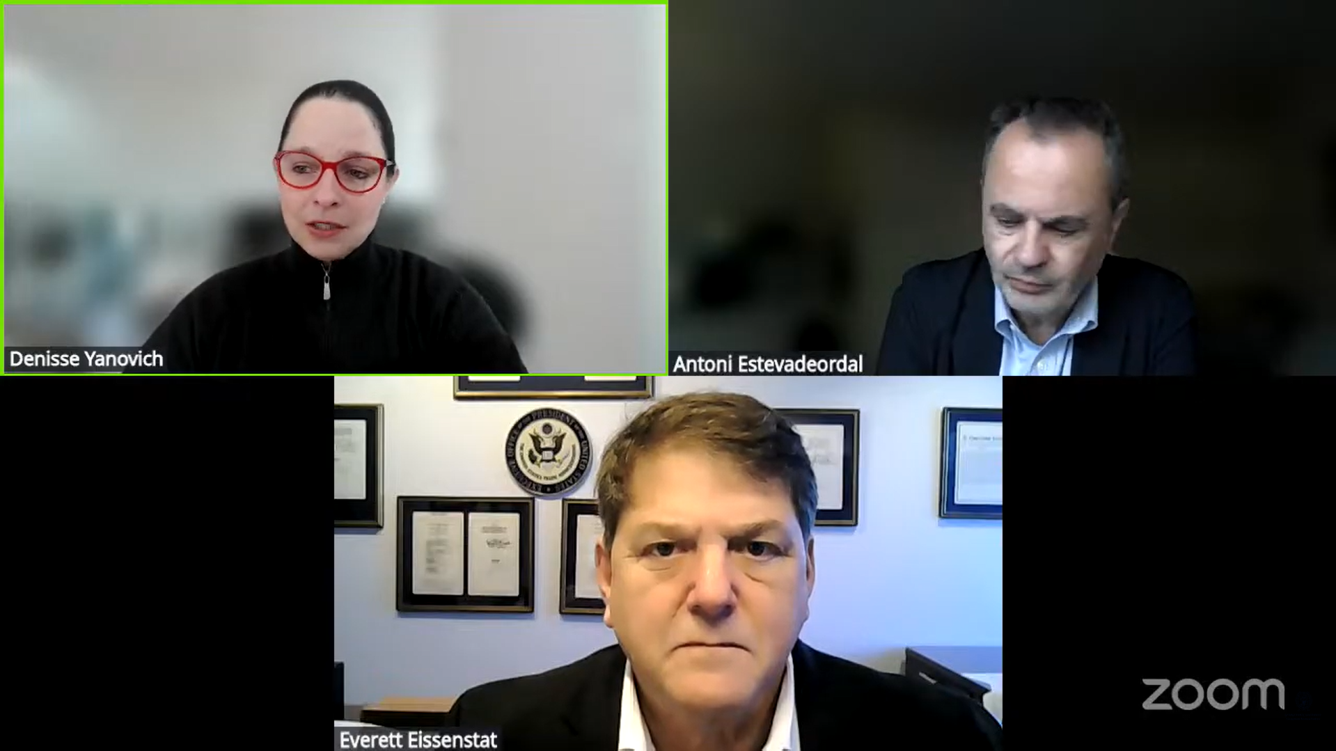 Denisse Yanovich, Antoni Estevadeordal, and Everett Eissenstat