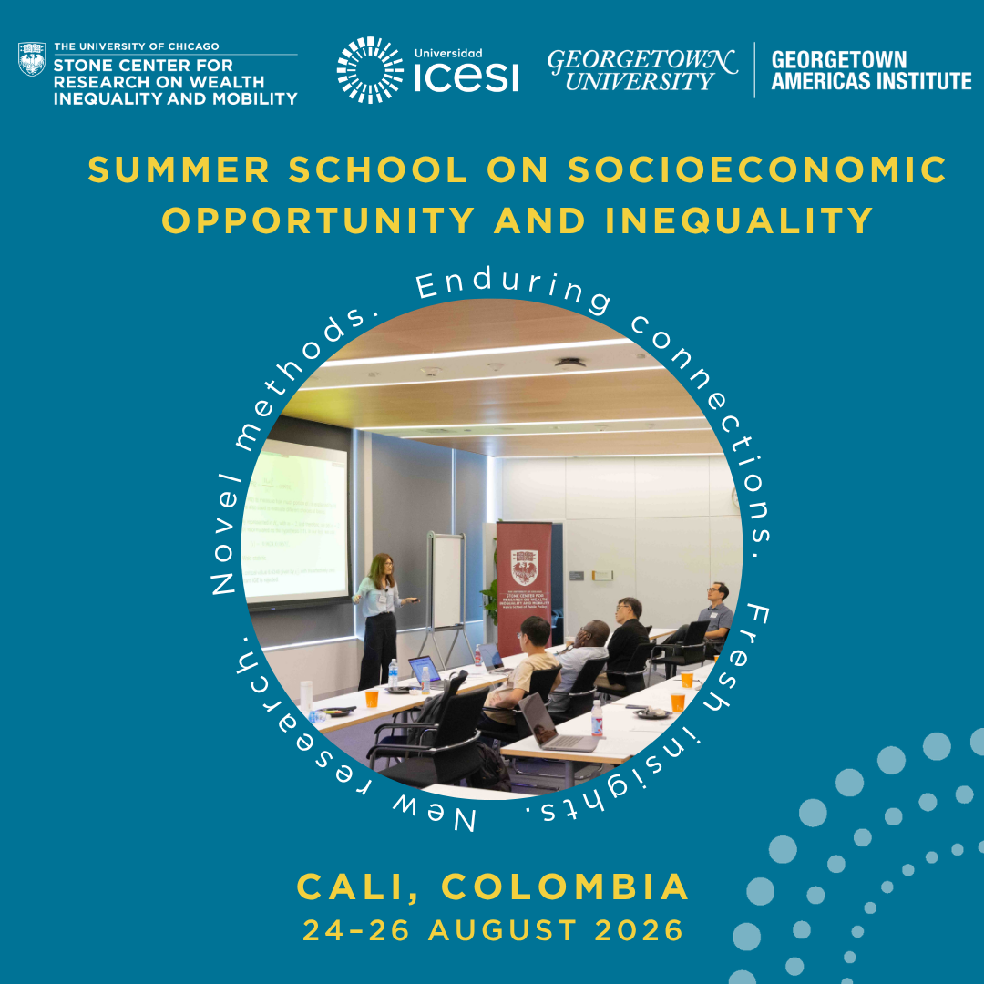 La Escuela de Verano sobre Oportunidad Socioeconómica y Desigualdad tendrá lugar en Cali, Colombia, del 24 al 26 de agosto de 2026.