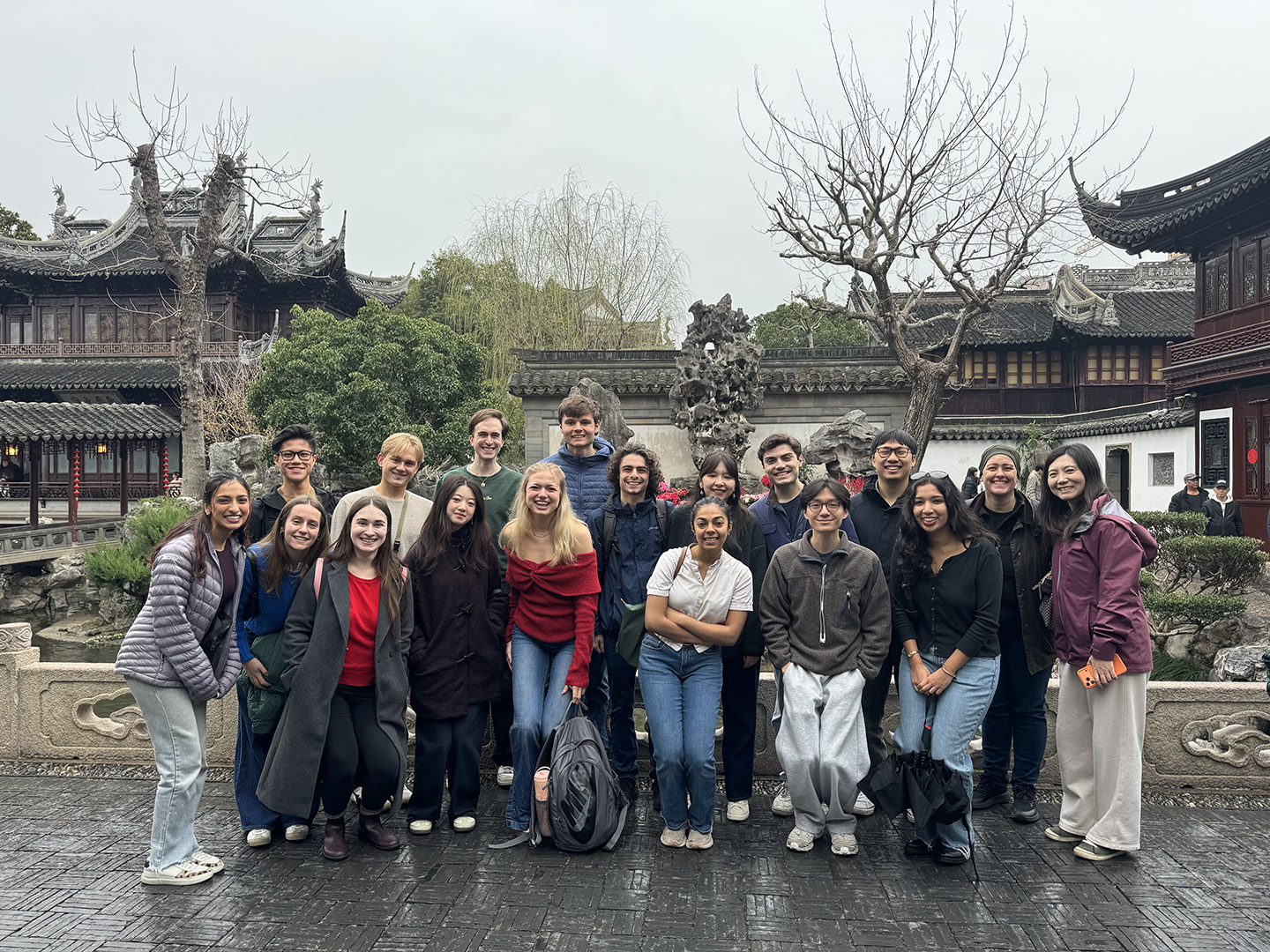 Students at the Yu Garden in Shanghai (March 2026)