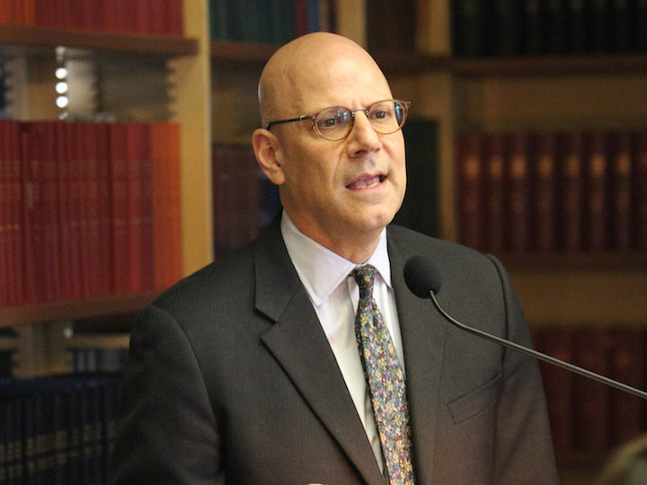 School of Foreign Service Dean Joel Hellman addresses conference attendees.