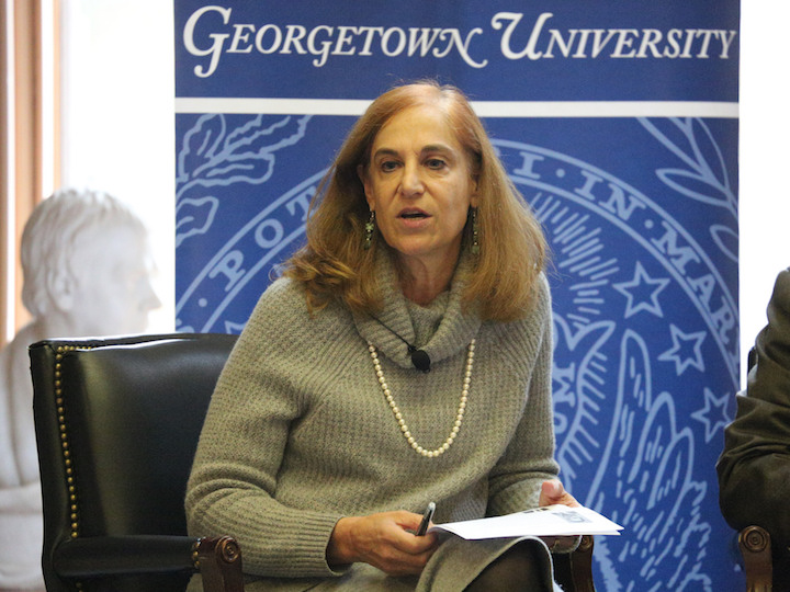 Moderator Bonnie Glaser receives questions from the audience.