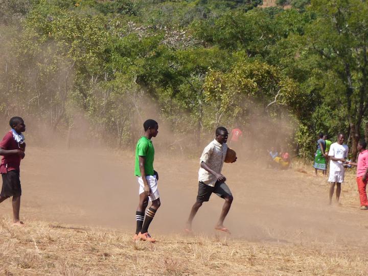 St. Ignatius Loyala High School, Tsangano District, Tete Province, Mozambique 2017 - Students playing soccer on the weekend