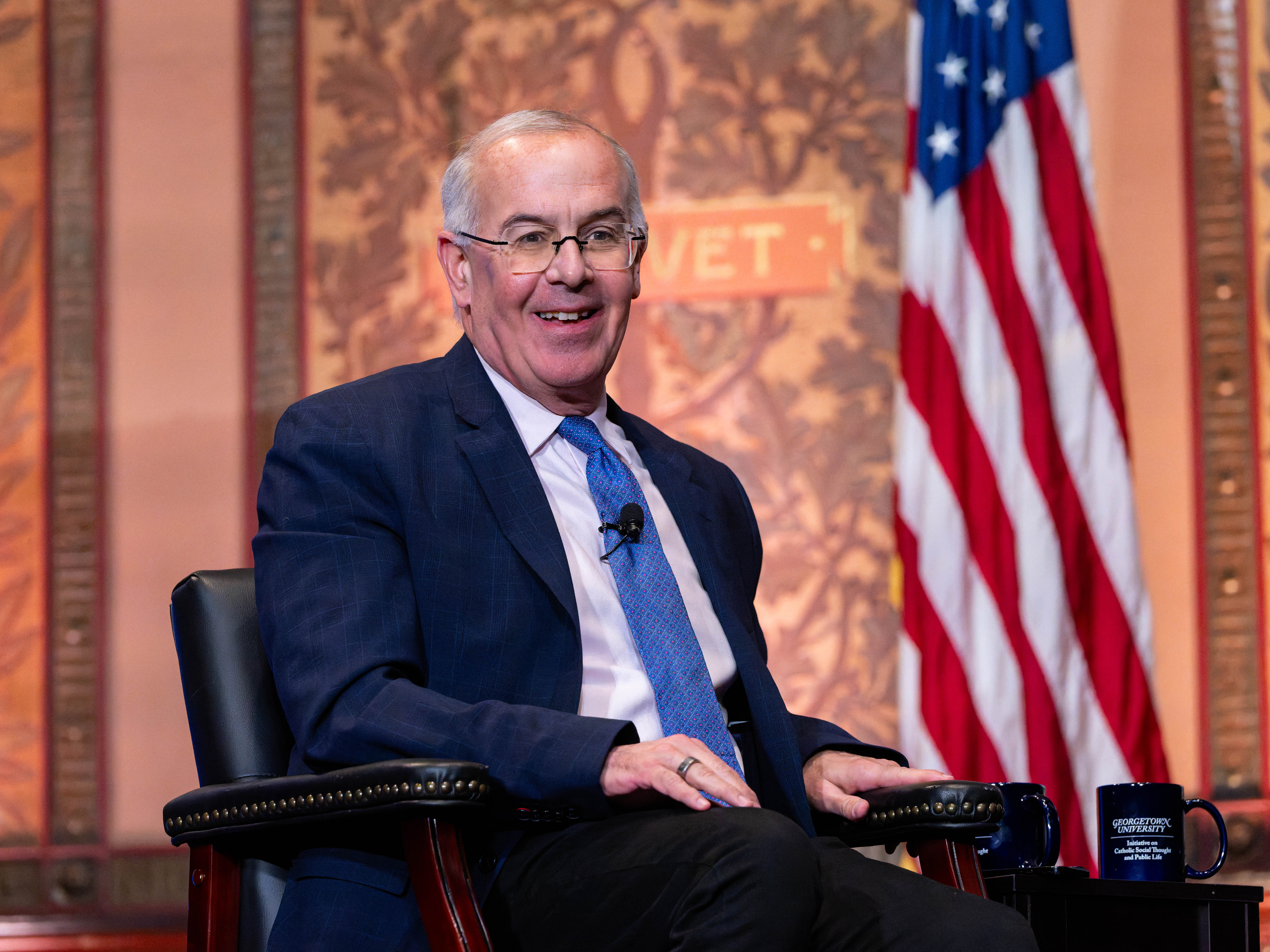 David Brooks of The New York Times, January 21, 2026, in Gaston Hall.