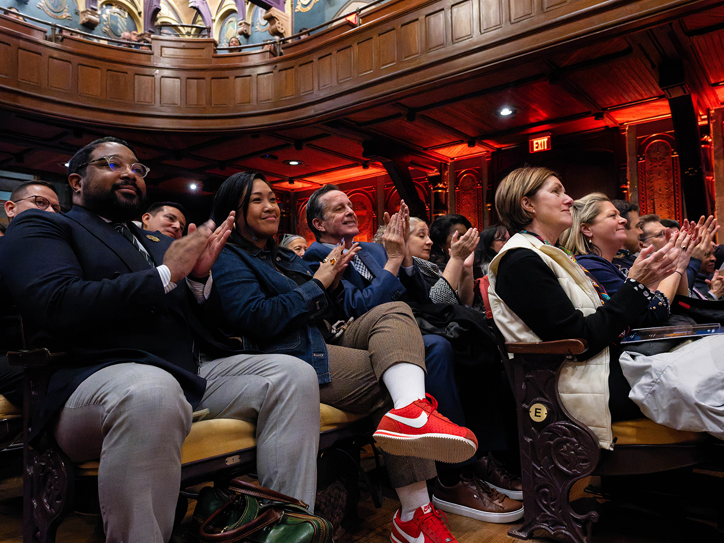 Audience members, January 21, 2026, in Gaston Hall.