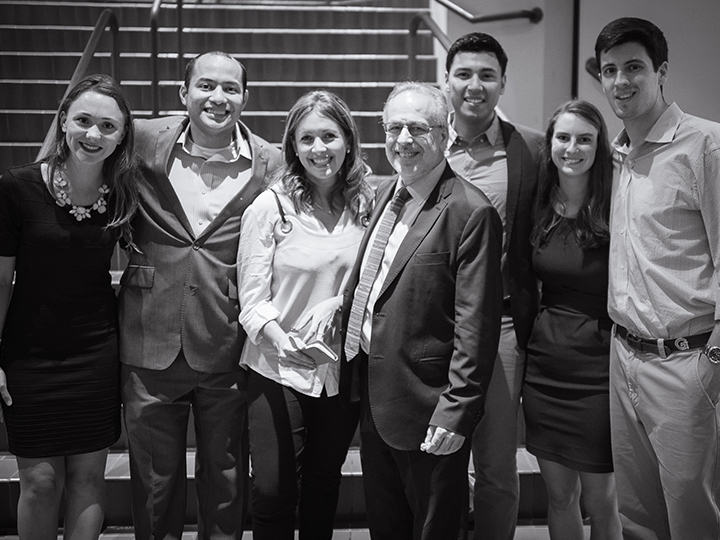 Marc Chernick with student organizers of 4th Annual Georgetown Latin American Film Festuval (GLAFF) 2017