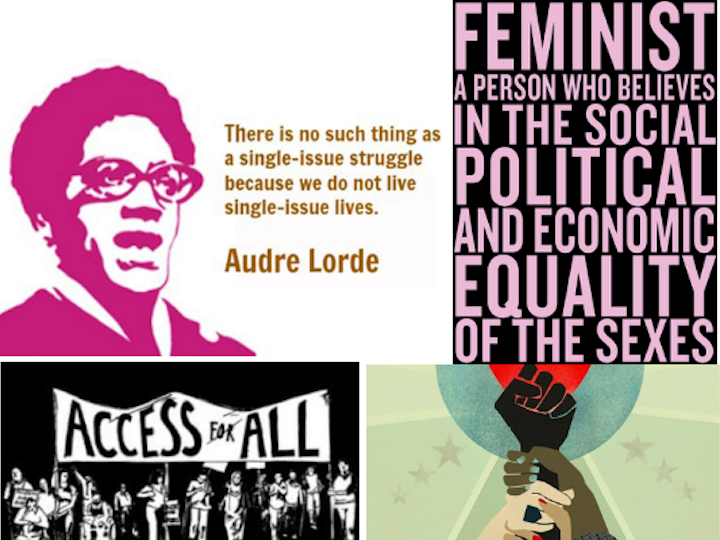 Guiding messages on the Women's and Gender Studies homepage.