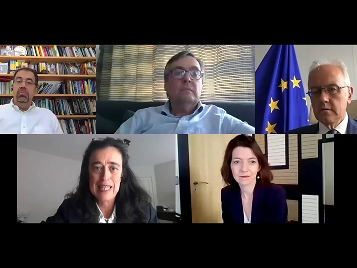 The event panelists came together on Zoom to discuss the future of the world's institutions.
