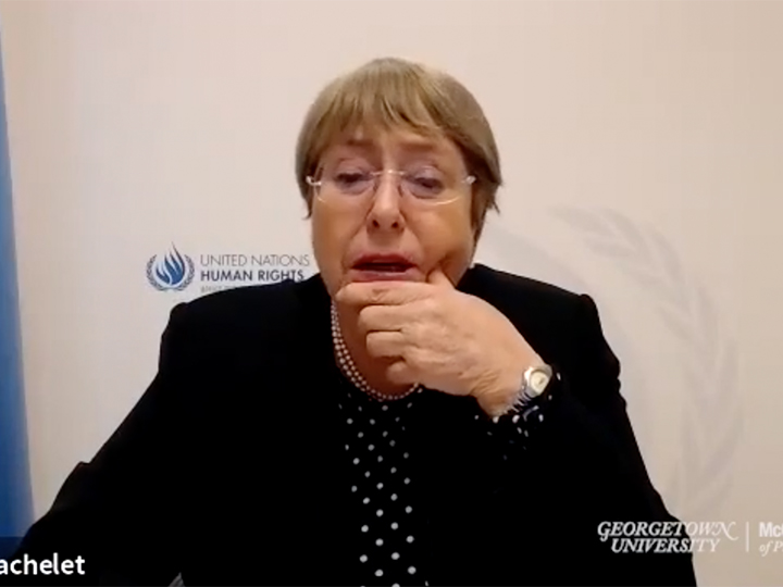 Michelle Bachelet on Zoom