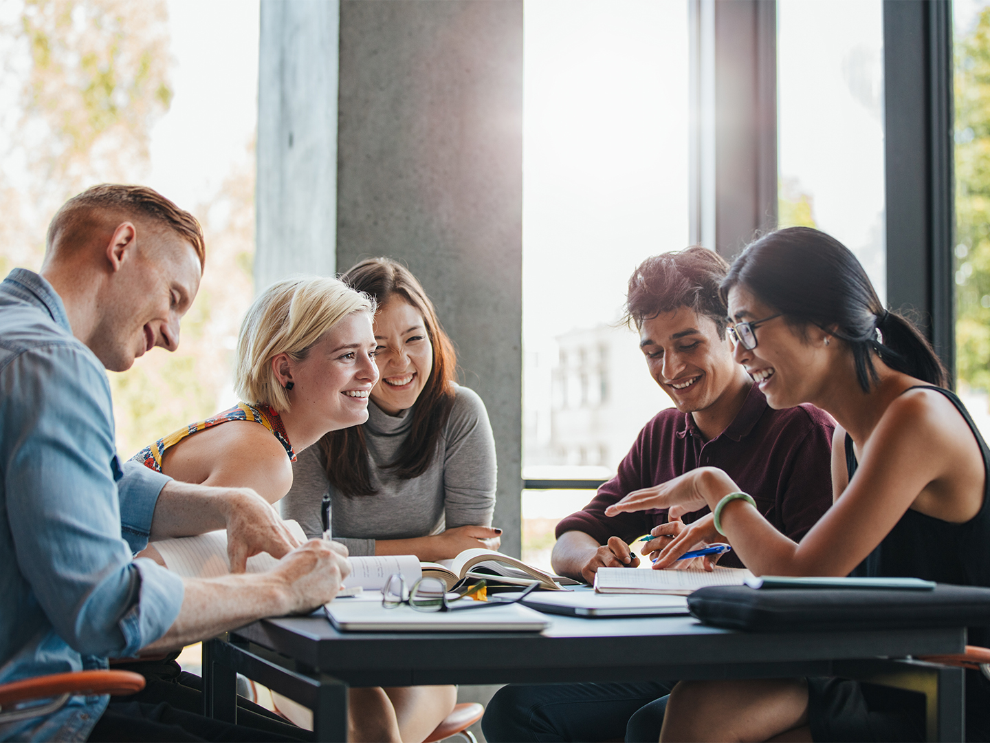 Students talking