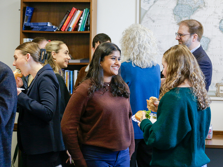 Students talking at GDI Open House