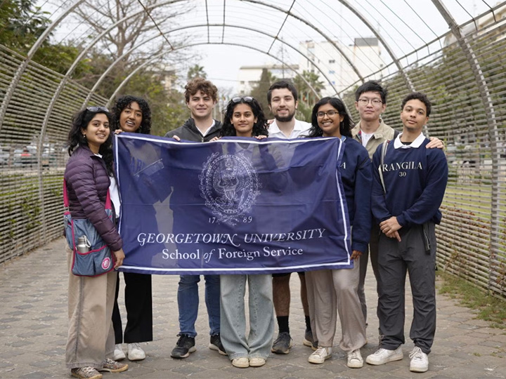 Georgetown University students in Senegal