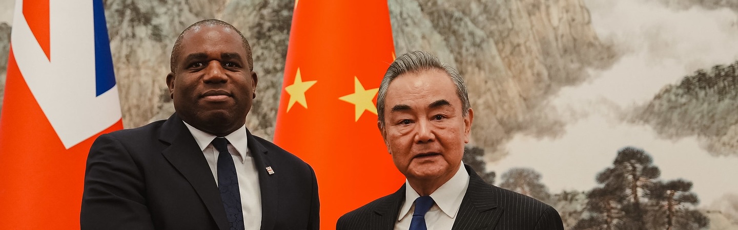 UK Foreign Secretary David Lammy and Chinese Foreign Minister Wang Yi. Ben Dance/FCDO/Flickr