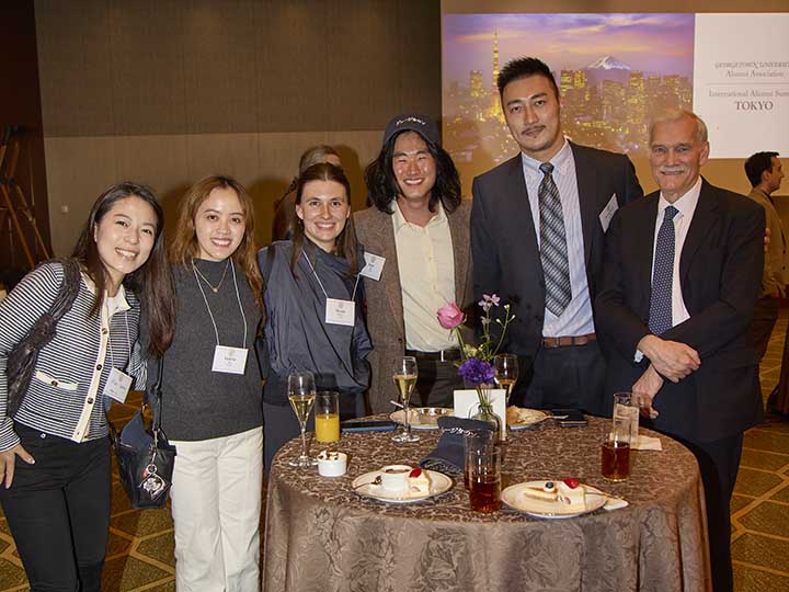 Georgetown alumni with Interim President Robert M. Groves at the welcome reception