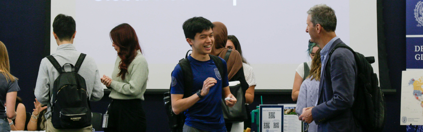 A group of people gathering