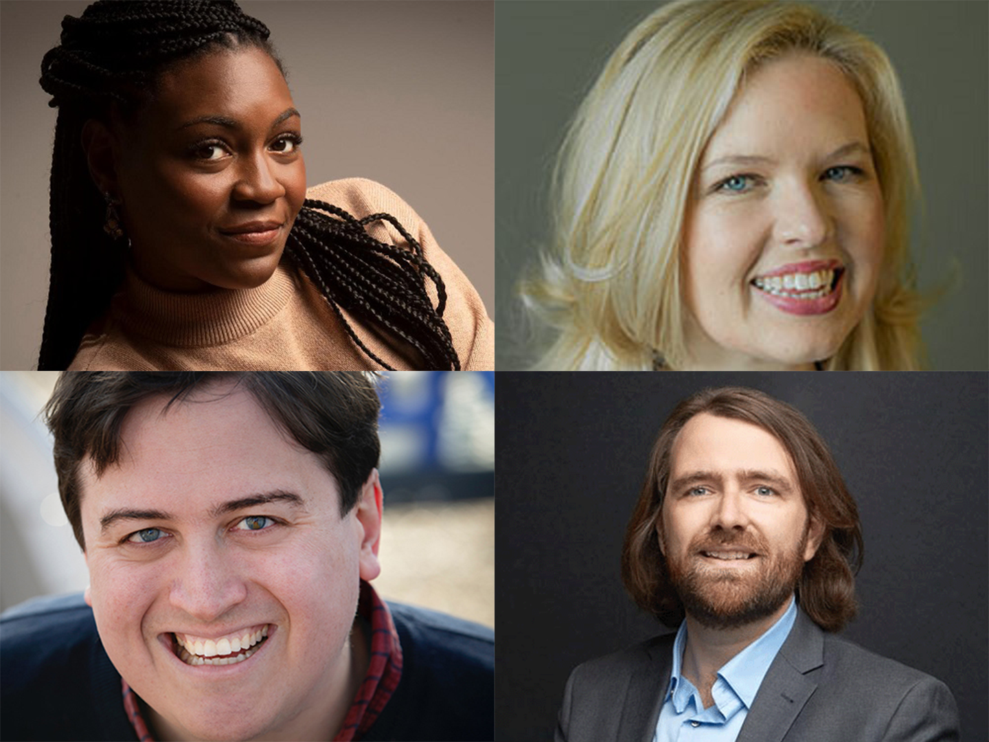 Headshots of Christine Emba, Ashley Feasley, Pete Davis, and Nicholas Hayes-Mota