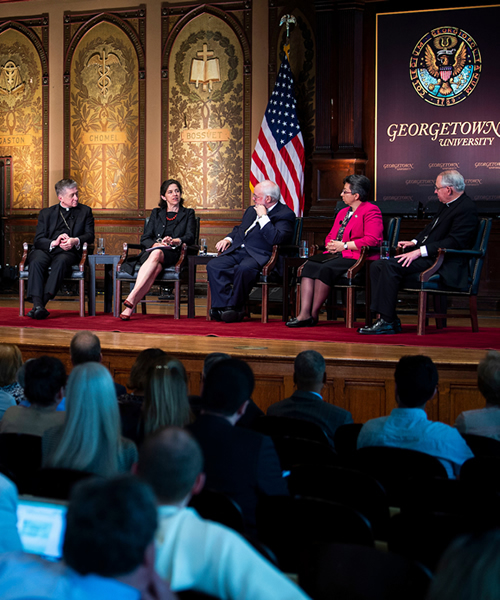 Panelists at June 2018 Convening in Gaston Hall
